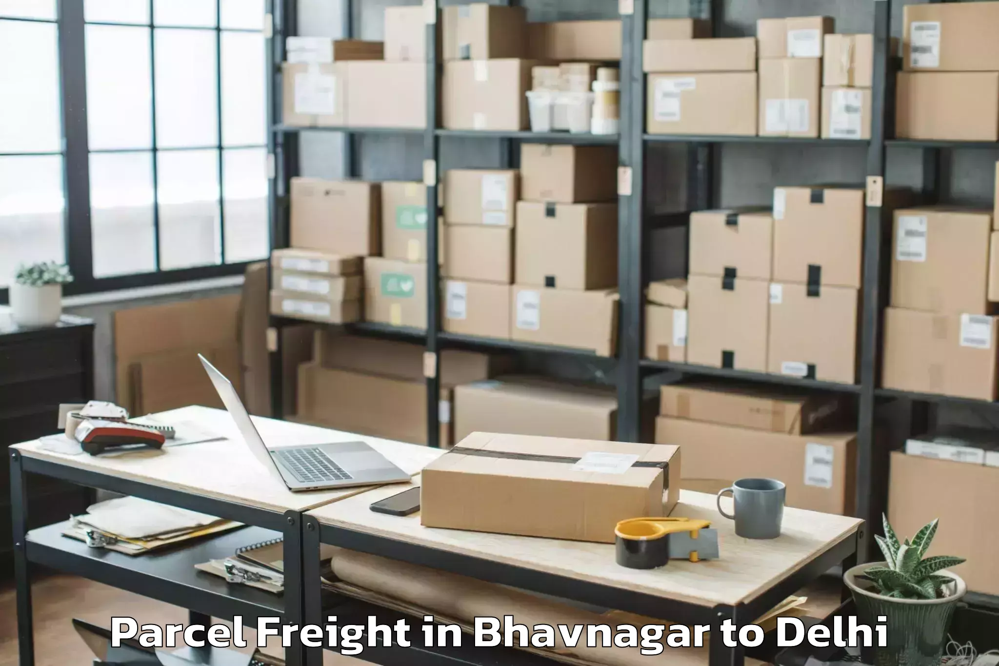 Easy Bhavnagar to Naraina Parcel Freight Booking